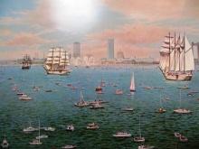 Norman Gautreau "Tall Ships Visit Boston " Bicentennial"