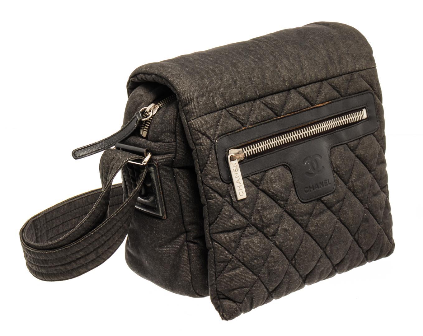 Chanel Coco Cocoon Quilted Denim Messenger Bag