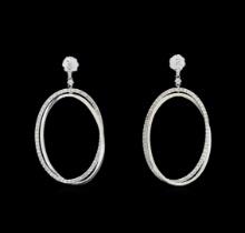 14KT White Gold 1.16 ctw Diamond Earrings
