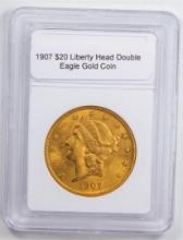 1907 $20 Liberty Head Double Eagle Gold Coin