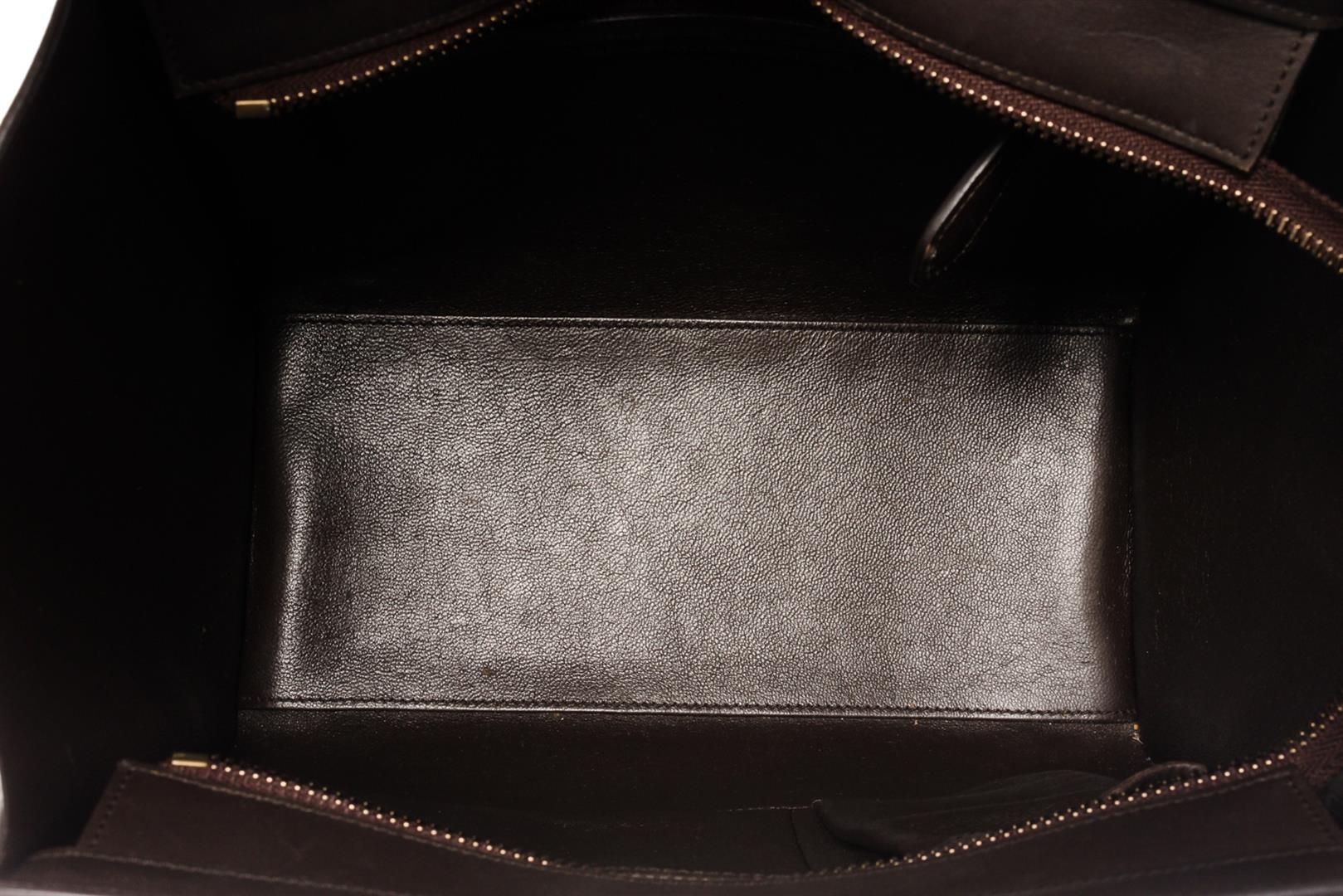 Celine Brown Multicolor Suede Leather Micro Luggage Handbag