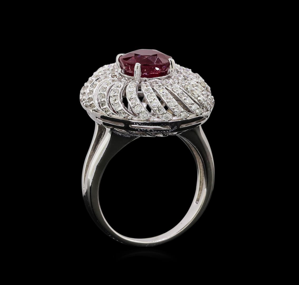 14KT White Gold 2.73 ctw Ruby and Diamond Ring