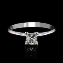 0.51 ctw SI1 CLARITY CENTER Diamond 14KT White Gold Ring