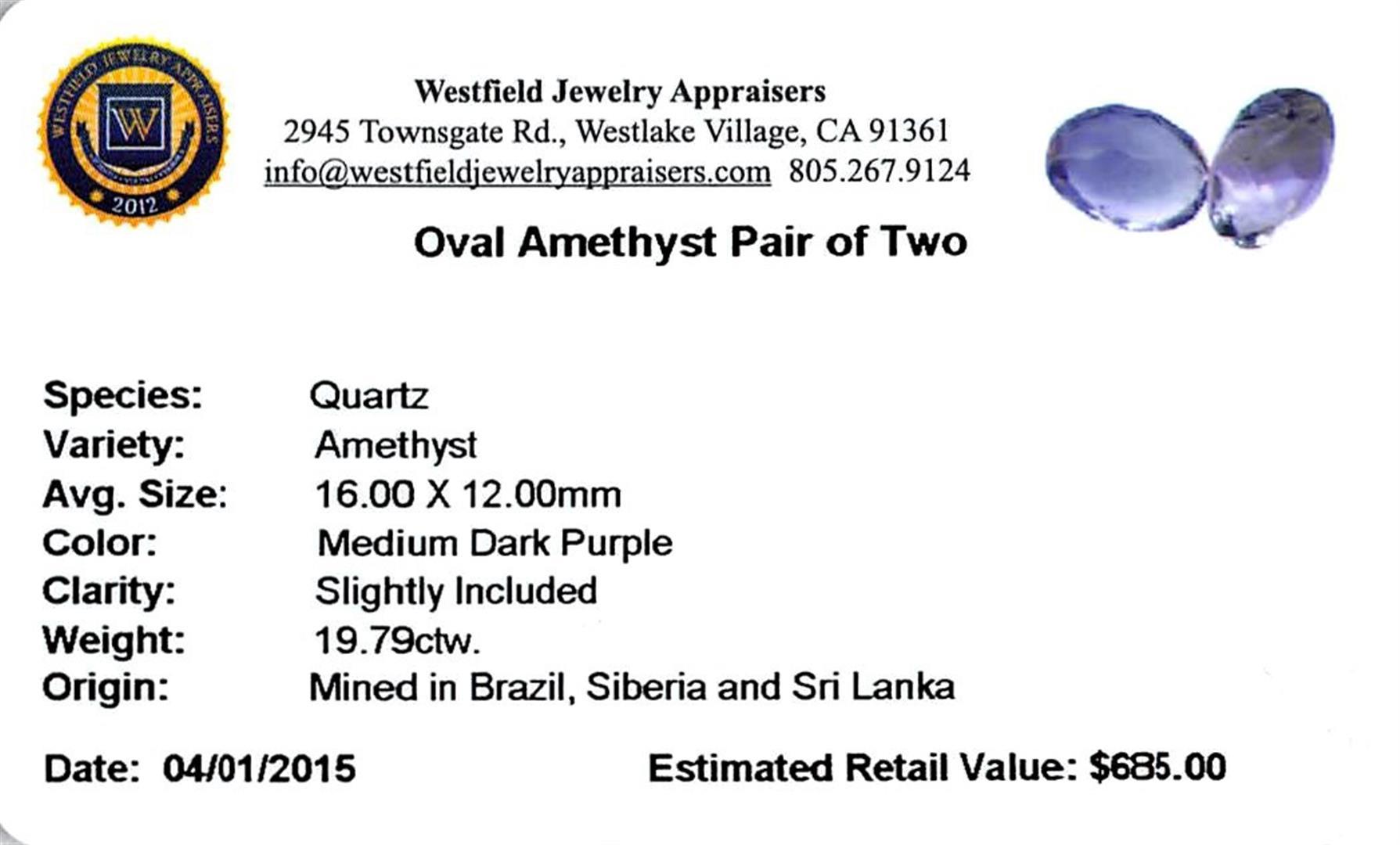 19.79 ctw Oval Mixed Amethyst Parcel