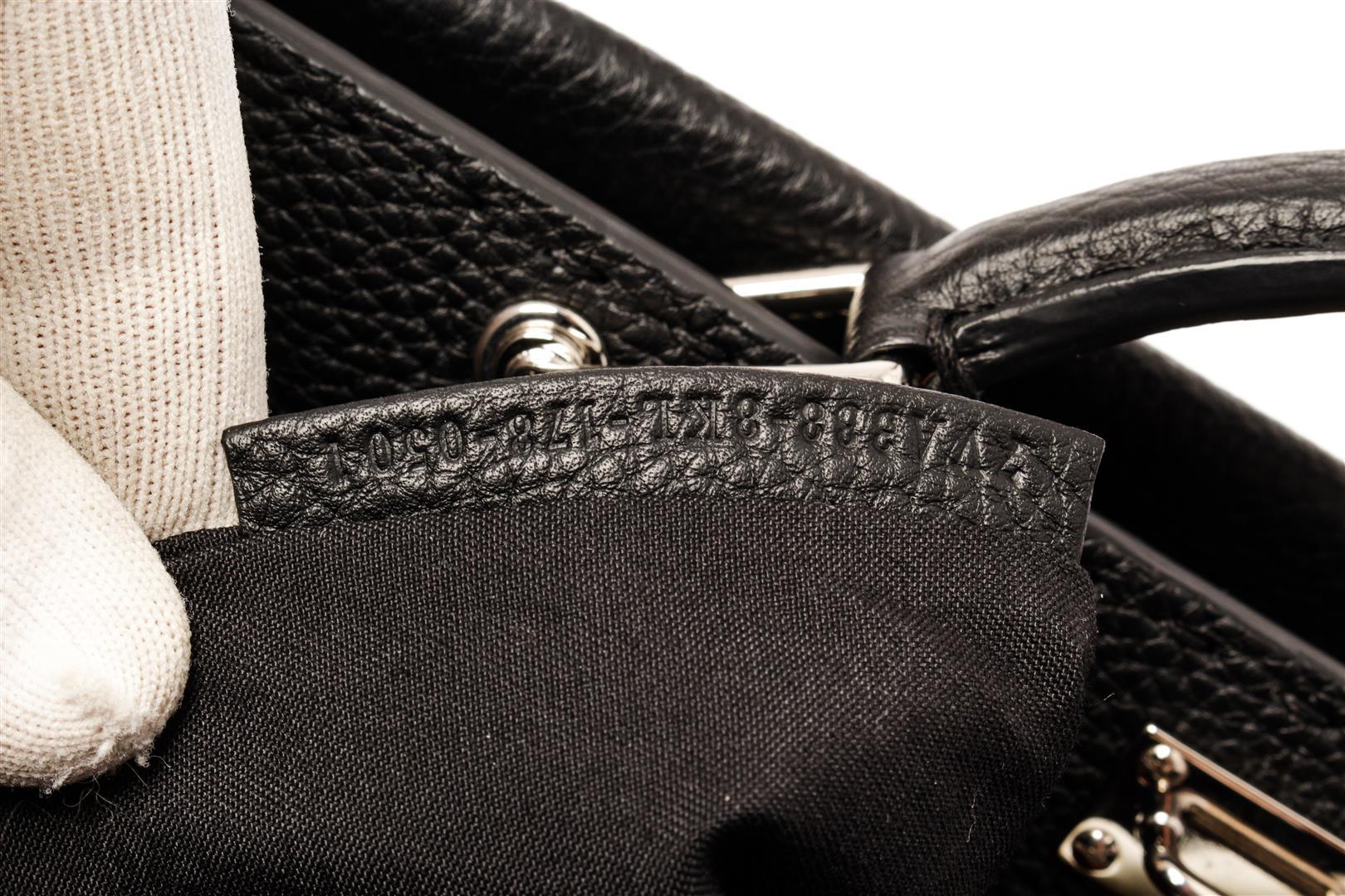 Fendi Black Leather Peekaboo Medium Tote Bag