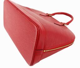 Louis Vuitton Red Epi Leather Alma PM Handbag