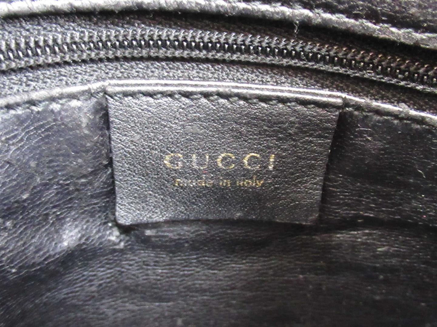 Gucci Black Nylon Bamboo 2Way Shoulder Bag