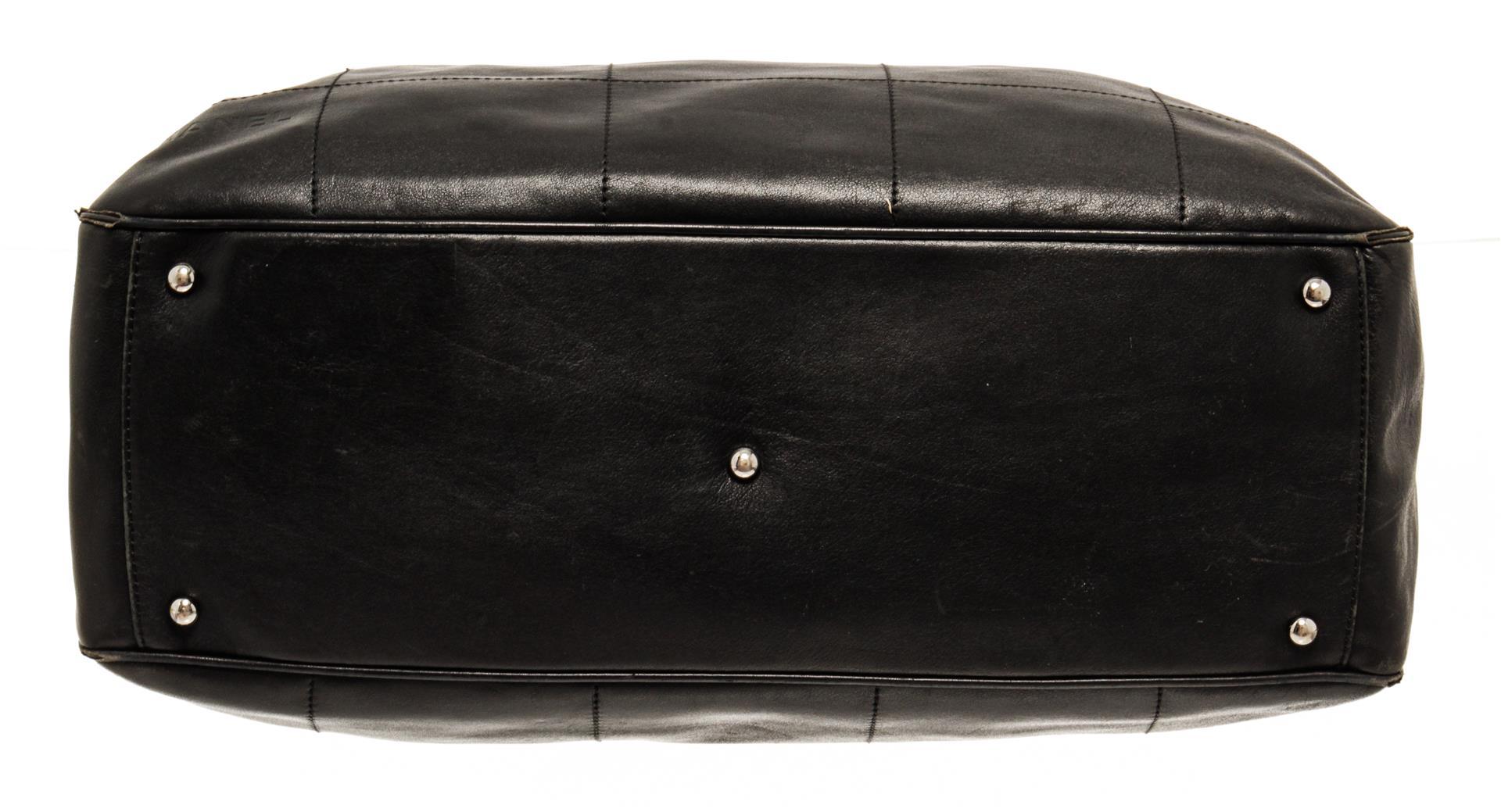 Chanel Black Leather Chocolate Bar Handbag