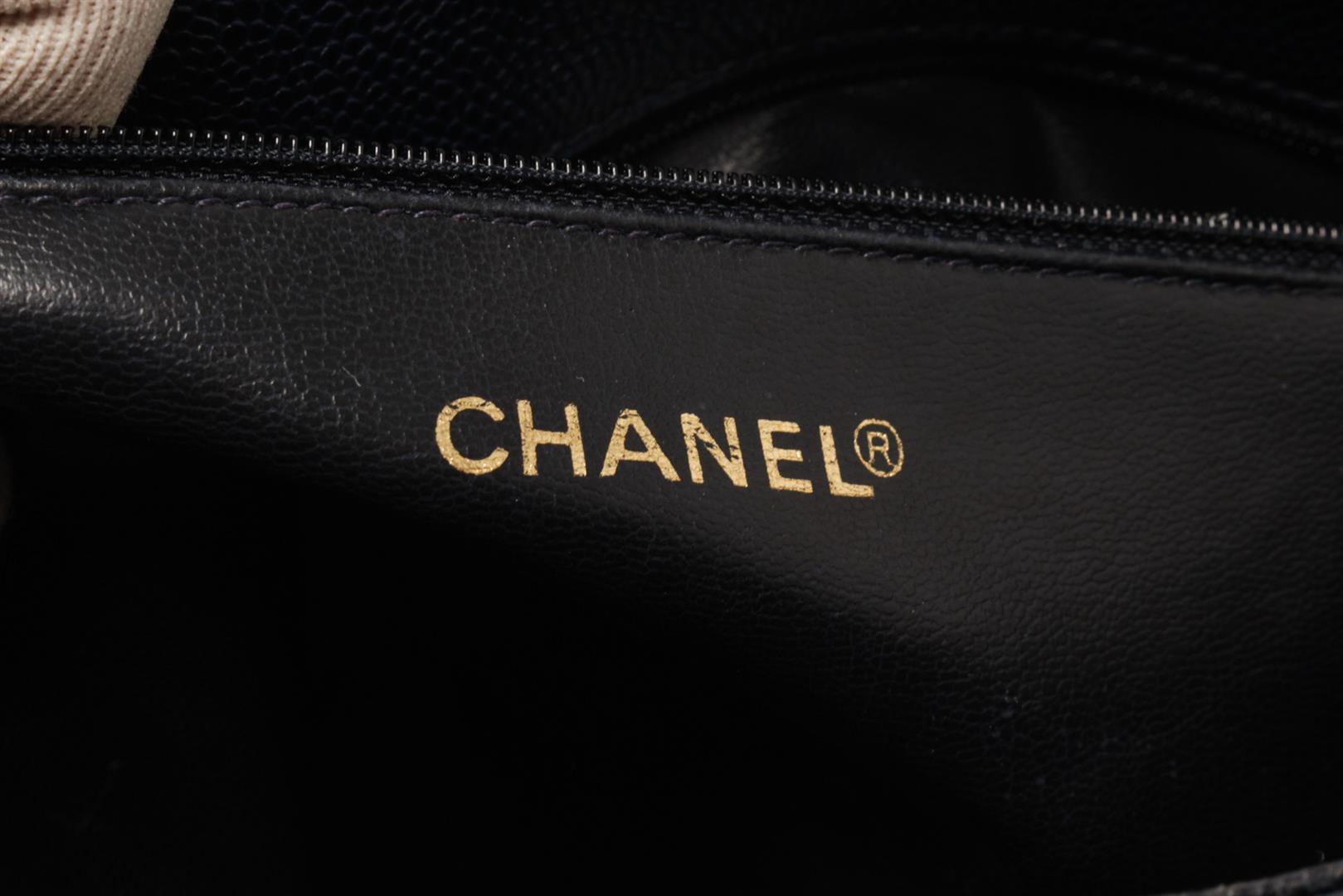 Chanel Navy Caviar Leather Triple CC Shoulder Bag