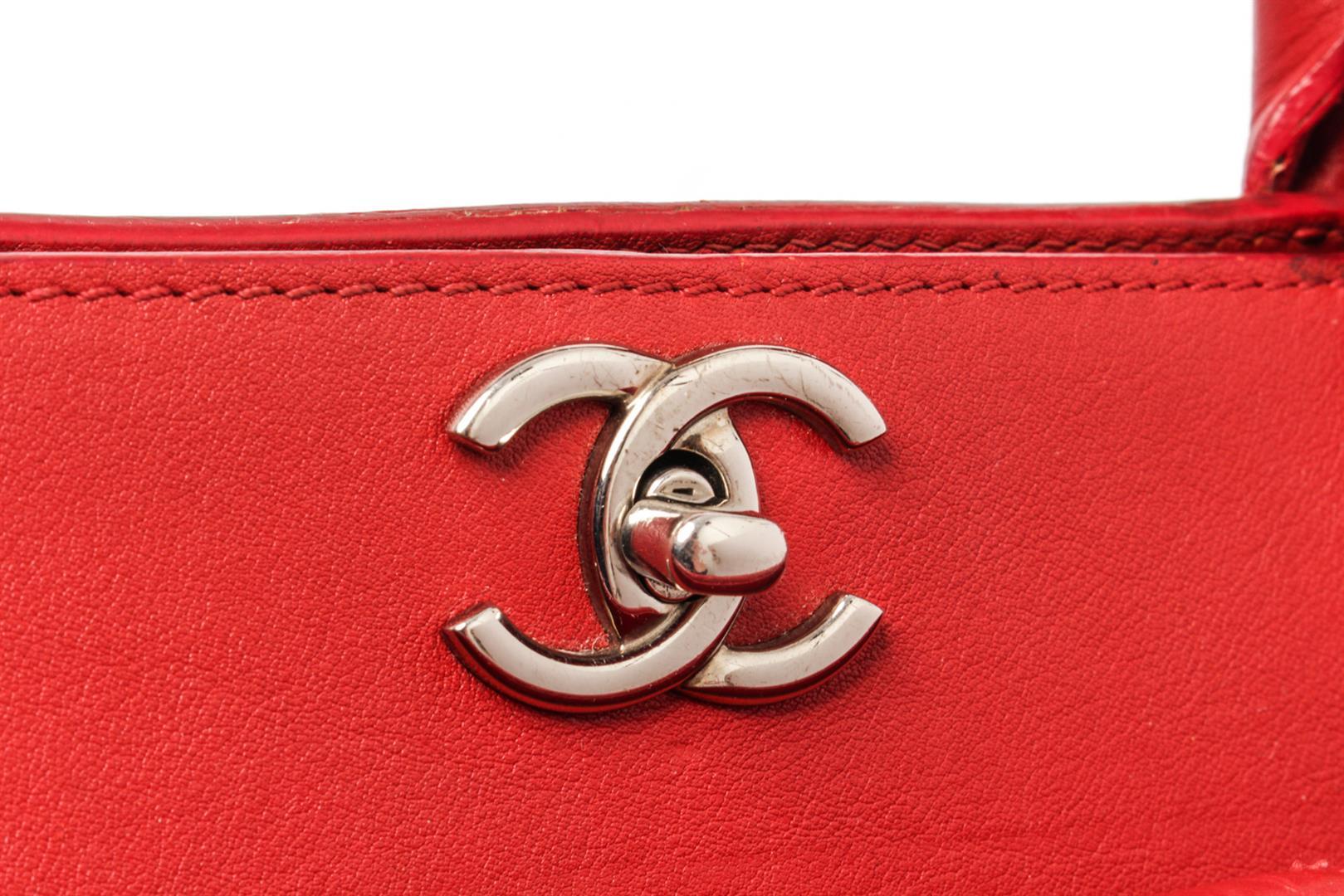 Chanel Red Quilted Lambskin CC Chain 2 Way Shoulder Bag