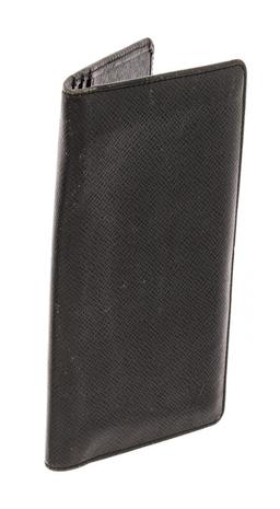 Louis Vuitton Black Taiga Leather Portefeuille Brazza Wallet
