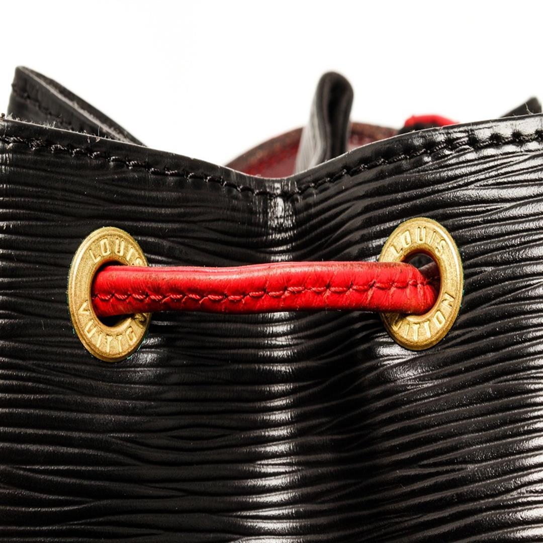 Louis Vuitton Black And Red Epi Leather Noe Shoulder Bag