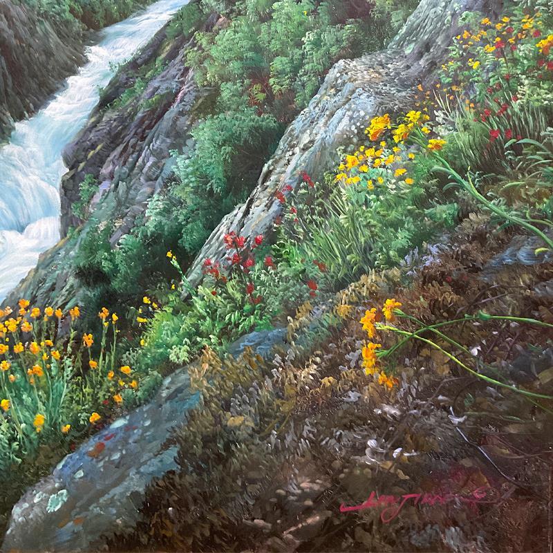 Stream in Mountains by Jian Original