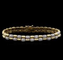 1.94 ctw Diamond Bracelet - 14KT Two-Tone Gold