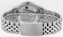 Rolex Stainless Steel 36MM Diamond Lugs & Bezel Datejust Wristwatch