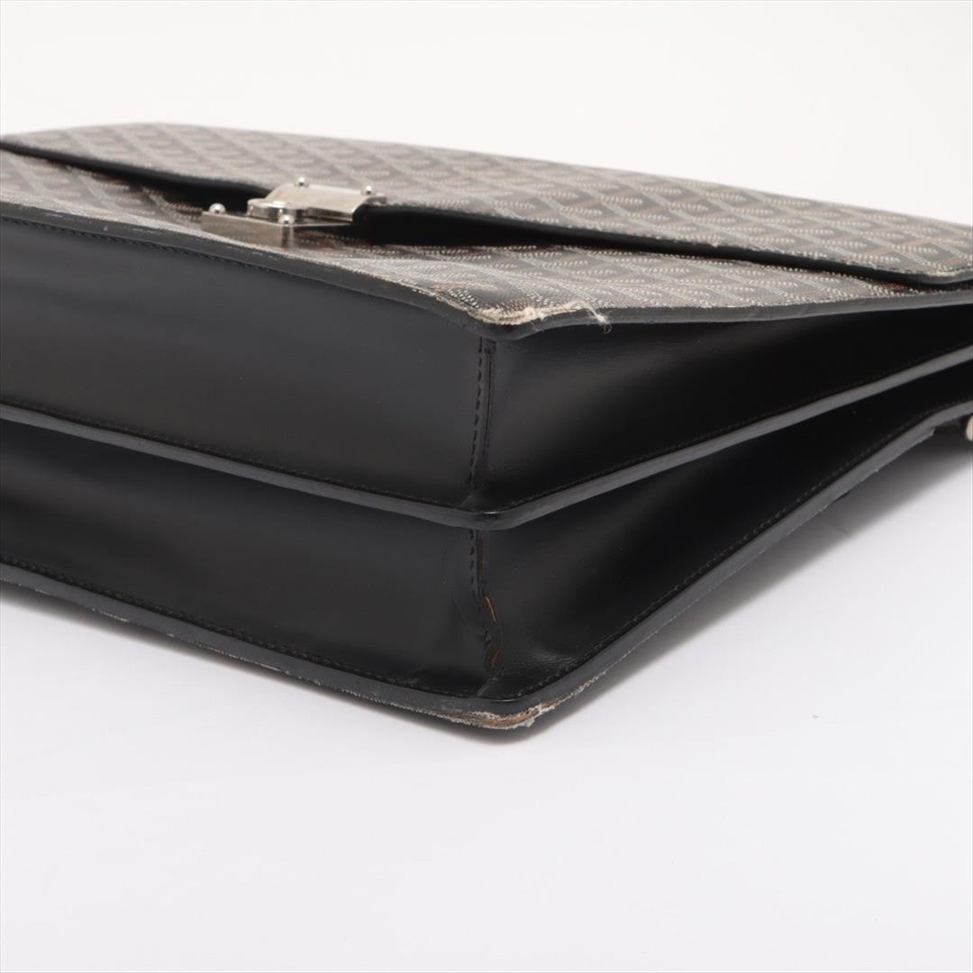 Goyard Black Goyardine Coated Canvas Chypre Deux Soufflets Briefcase Bag