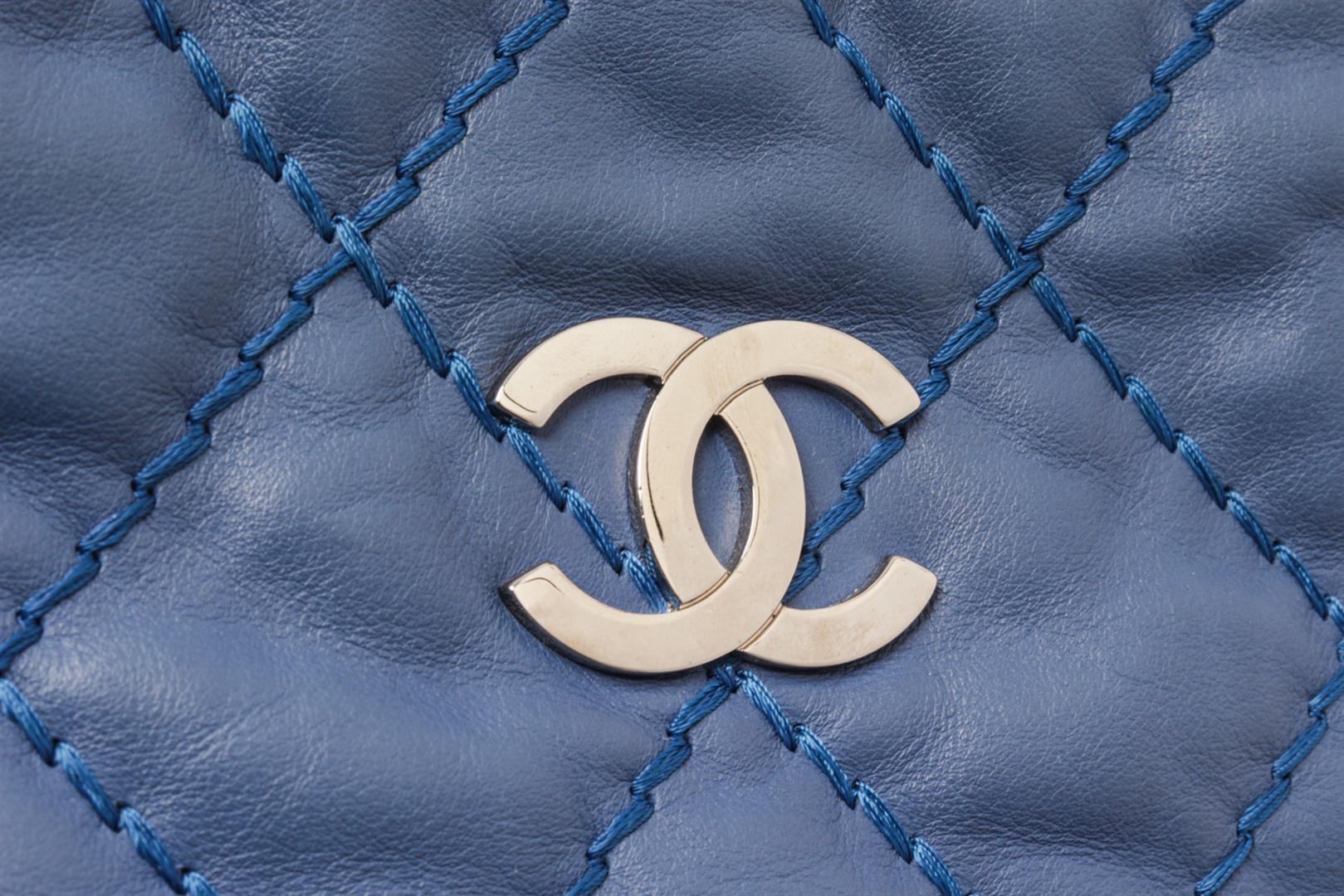 Chanel Navy Blue Quilted Leather Boy Camera Shoulder Bag