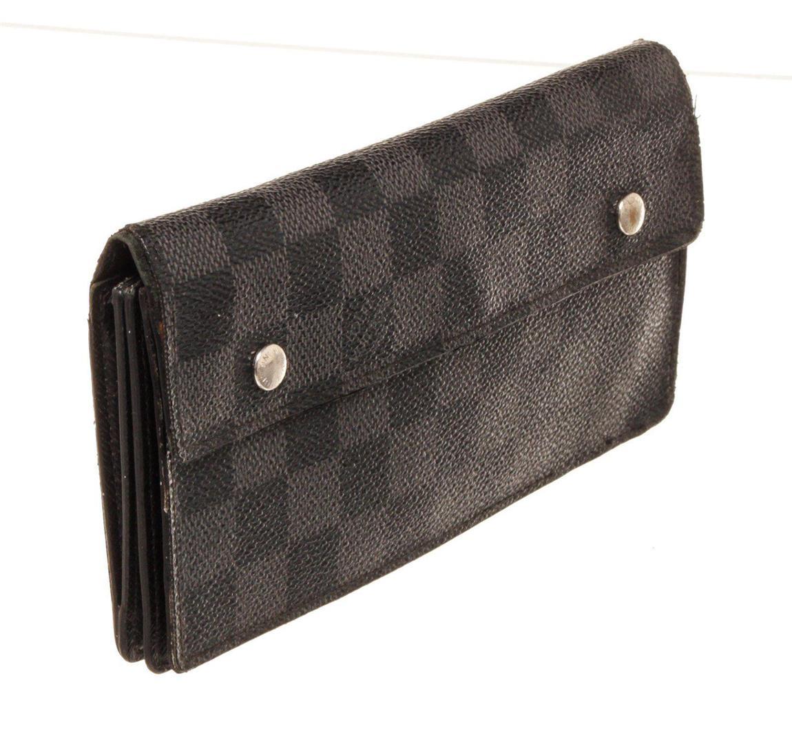 Louis Vuitton Grey Black Damier Canvas Accordian Wallet