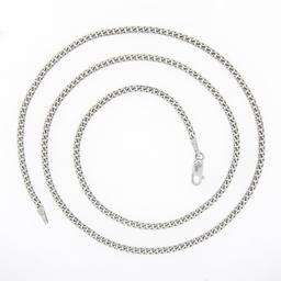 NEW Unisex Solid 14k White Gold 2.3mm 18" Miami Cuban Curb Link Chain Necklace