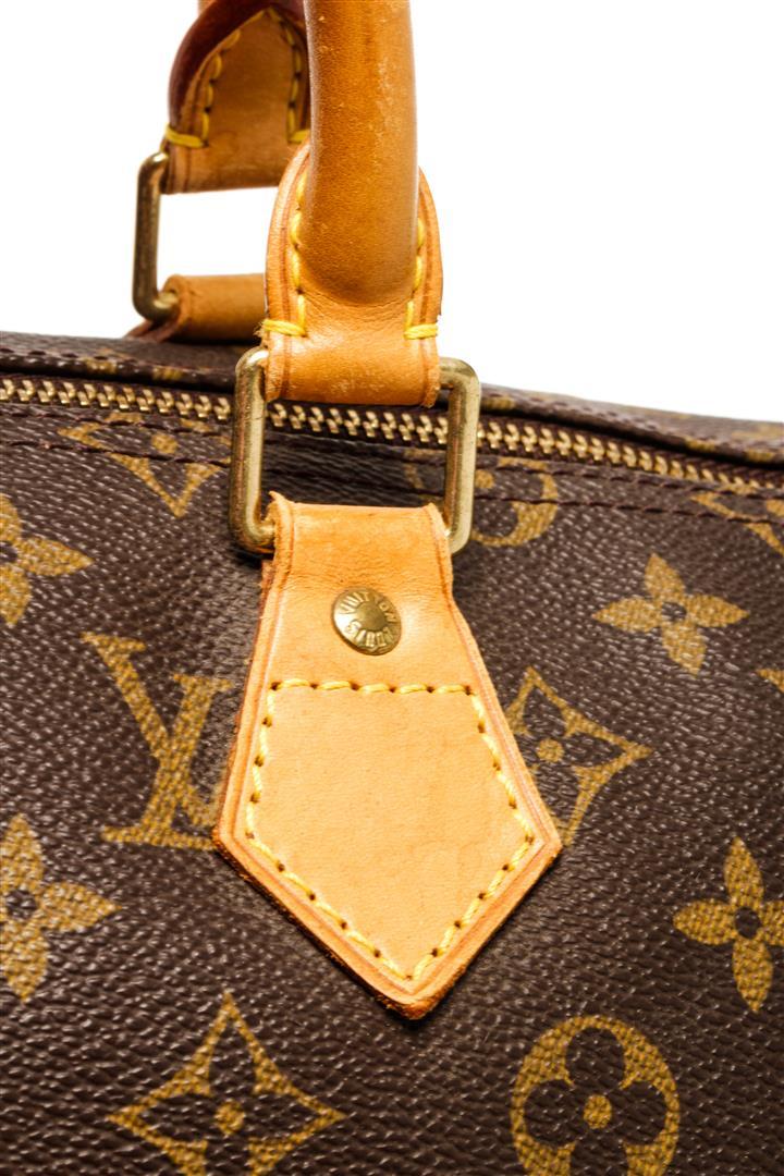 Louis Vuitton Brown Monogram Canvas Speedy 35 Handbag