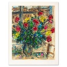 Le Bouquet Devant La Fenetre by Chagall (1887-1985)