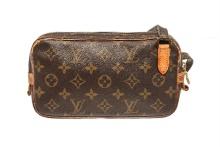 Louis Vuitton Brown Monogram Canvas Pochette Marli Bandolier Shoulder Bag