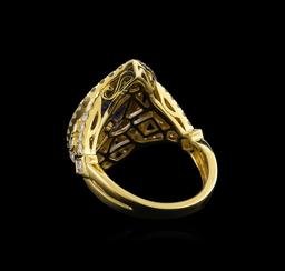 14KT Yellow Gold 2.45 ctw Tanzanite and Diamond Ring