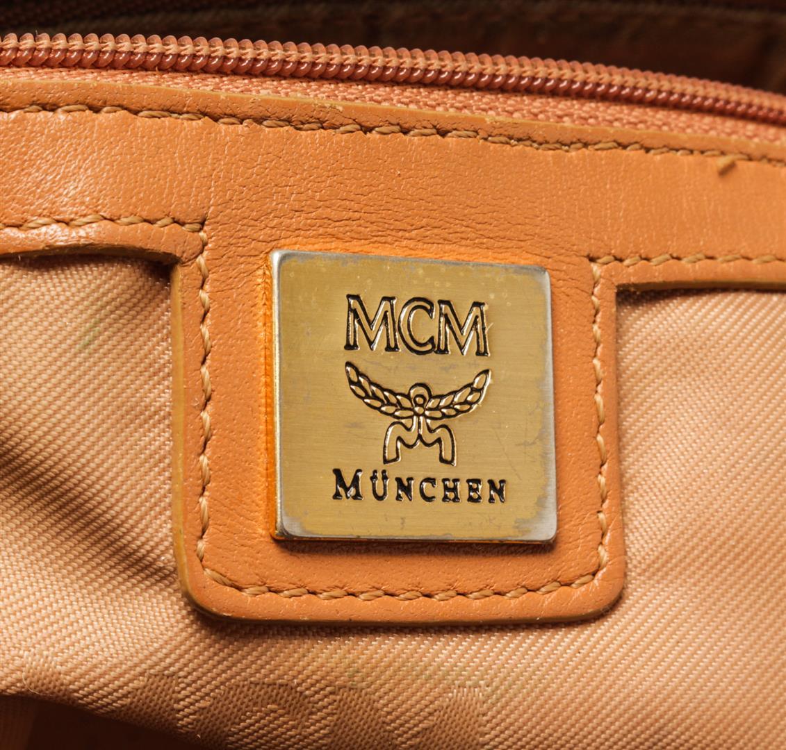 MCM Camel Leather Shoulder Bag