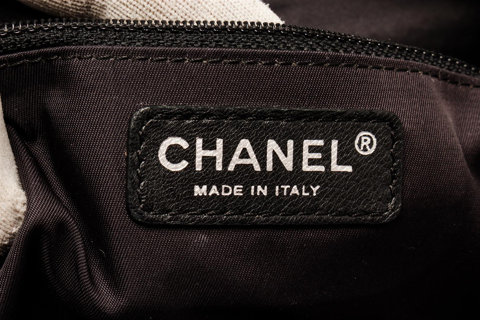 Chanel Black Quilted Coated Canvas Paris Biarritz Shoulder Bag
