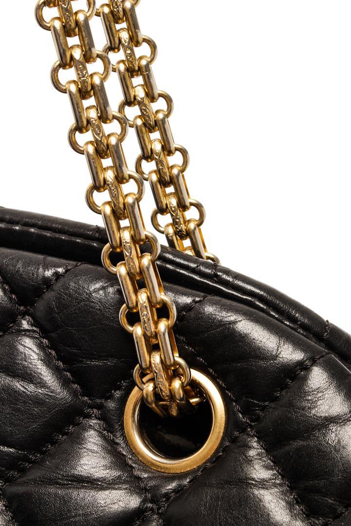 Chanel Black Leather Small Just Mademoiselle Bowling Bag