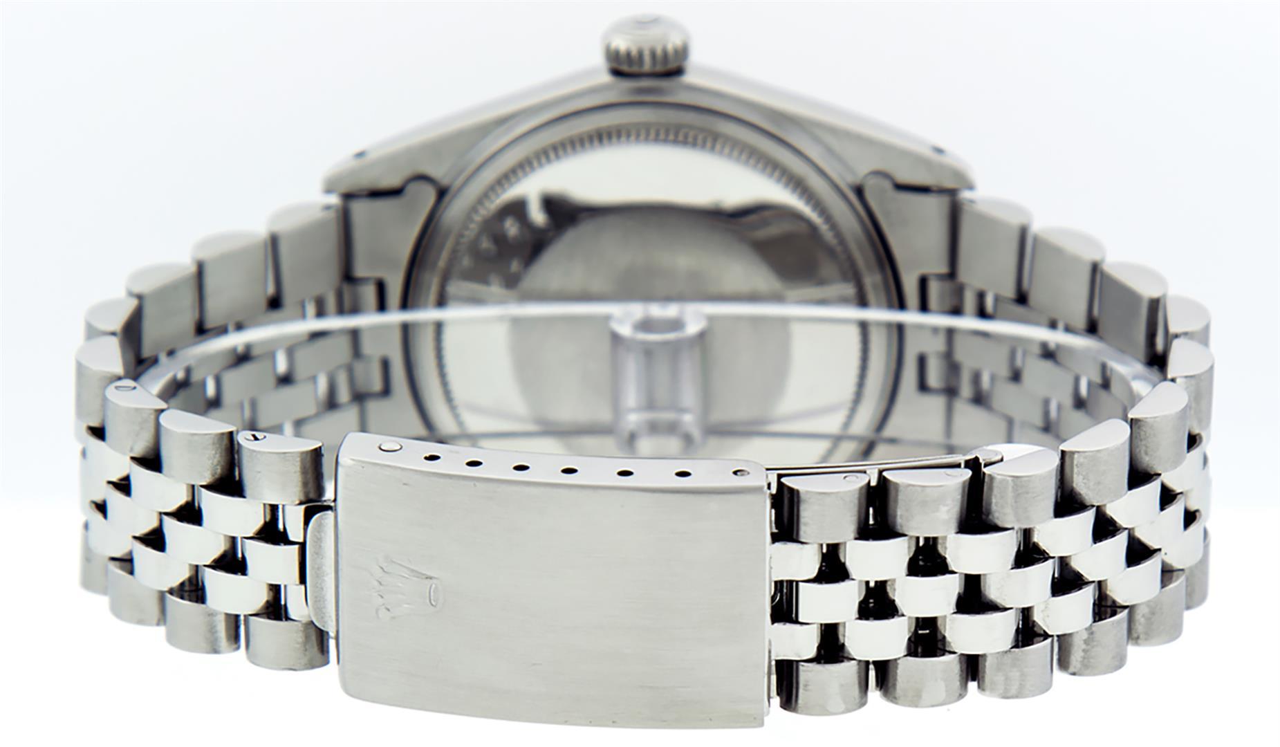 Rolex Stainless Steel Black Index 36mm Datejust Wristwatch