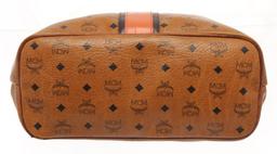 MCM Cognac Visetos Leather Shoulder Bag