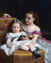 William Bouguereau  - Portrait of Eva and Frances Johnston