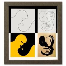 Amor (1,2) & Catch II (A, B) de la serie Graphismes 3 by Vasarely (1908-1997)