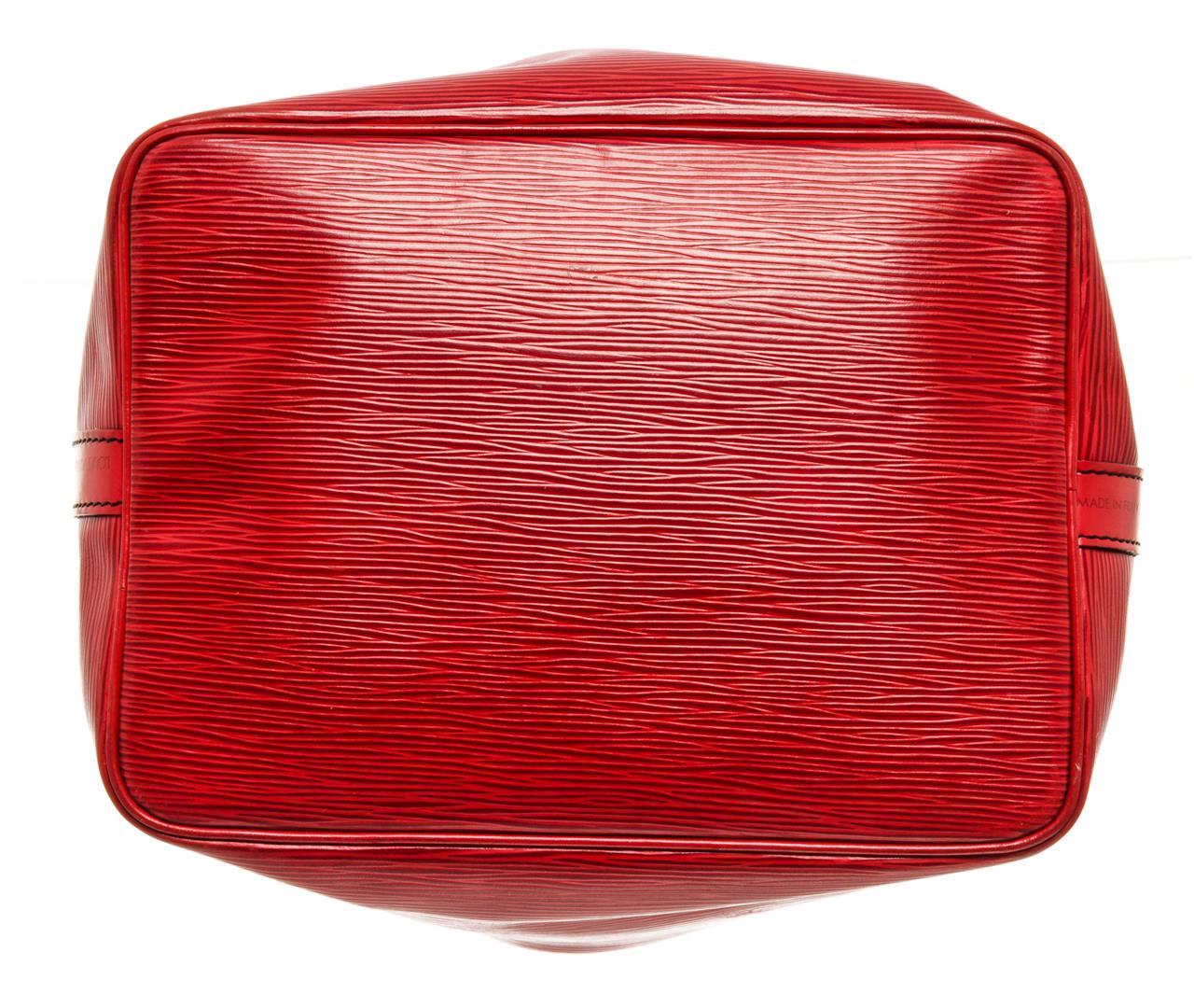 Louis Vuitton Red Epi Leather Petit Noe Shoulder Bag