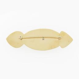 Vintage 18k Gold Multi Prong Agate & Cabochon Coral Modernist Large Brooch Pin