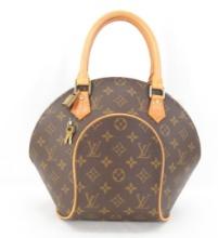 Louis Vuitton Brown Monogram Canvas Leather Ellipse PM Handbag