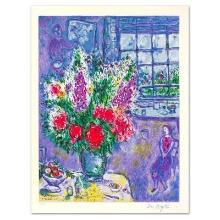 Autoportrait Avec Bouquet by Chagall (1887-1985)