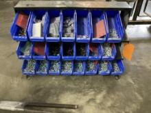 Parts Bins With Stand and Contents