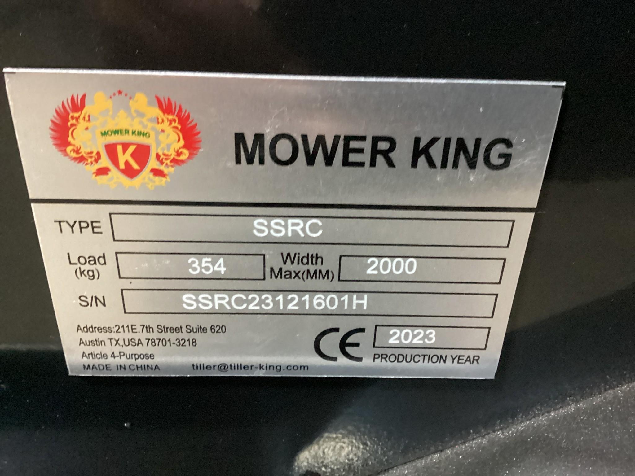 New Unused Mower King Model SSRC 77" Hydraulic Brush Mower Skid Loader Attachment
