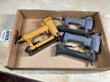 Box Lot of Air 18 Gauge Brad Nailers, 1 Bostitch Bt1300, 2 Central Pneumatic