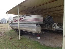 SYLVAN ANGLER 20' PONTOON BOAT ON S/A TRAILER, S/N SYL71346D898, MERCURY 50 HP OUTBOARD ENG
