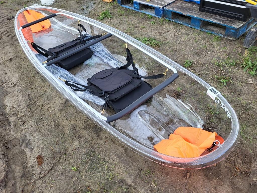 2-person Clear Kayak W. Paddles