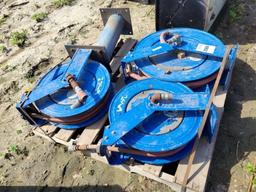 (2) Mountable Air Hose Reels W/hose And