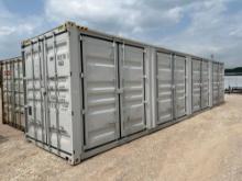 One Trip 40' High Cube Container with 4 Side Doors and One Set of End Doors #22700