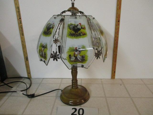 Chicken and Roosters touch lamp