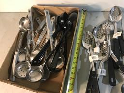 Large assortment of serving ladles, some new with tags