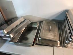 Assorted Full Size Steam trays and lids