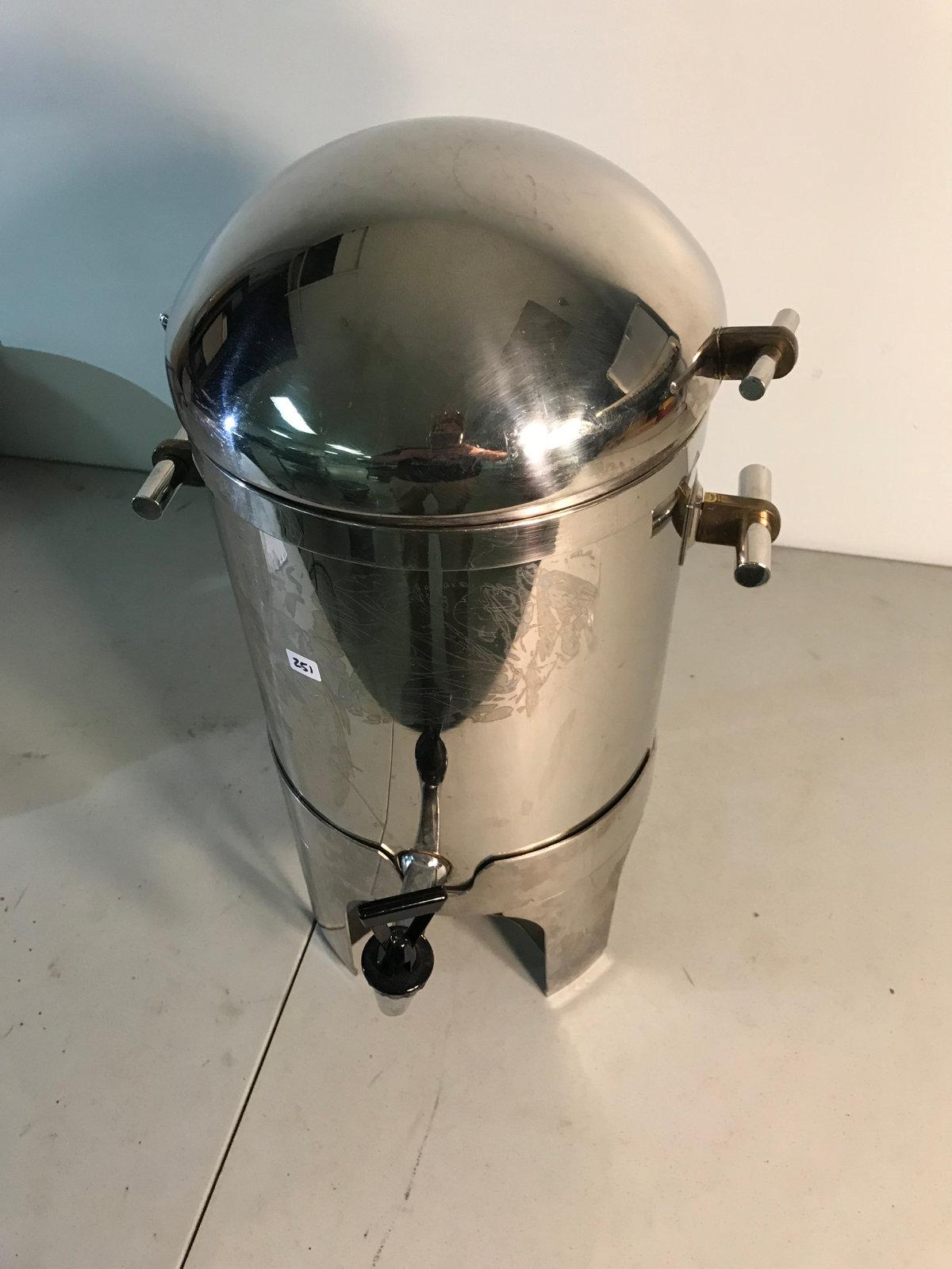 Stainless beverage dispenser, 19 inches tall