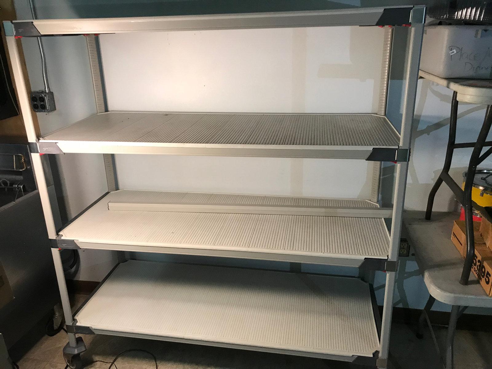Commercial grade antimicrobial shelving, see description for size